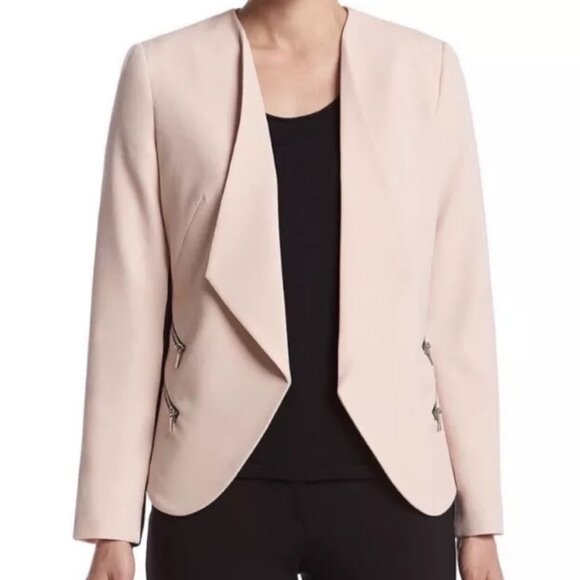 Light Pink Collarless Blazer | Nine West - Picture 1 of 6